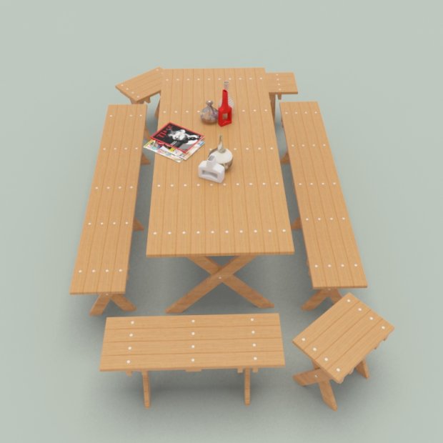 Outdoor Furnitures 02 Free 3D Model .3ds .obj .max .fbx .mtl Free3D