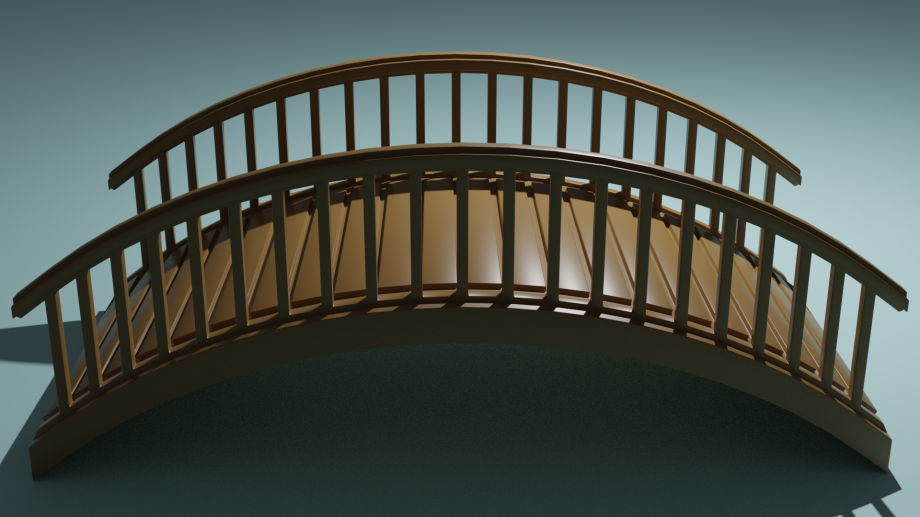 wodden bridge royalty-free 3d model - Preview no. 4