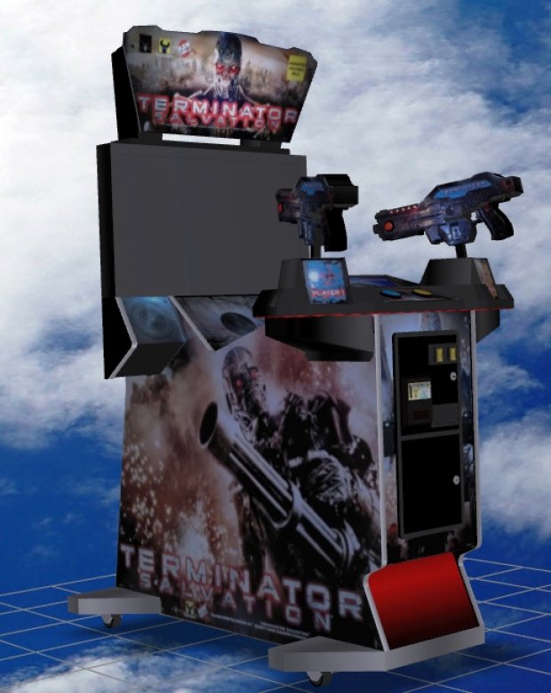Terminator Salvation Upright Arcade Machine Free 3D Model .3ds Free3D
