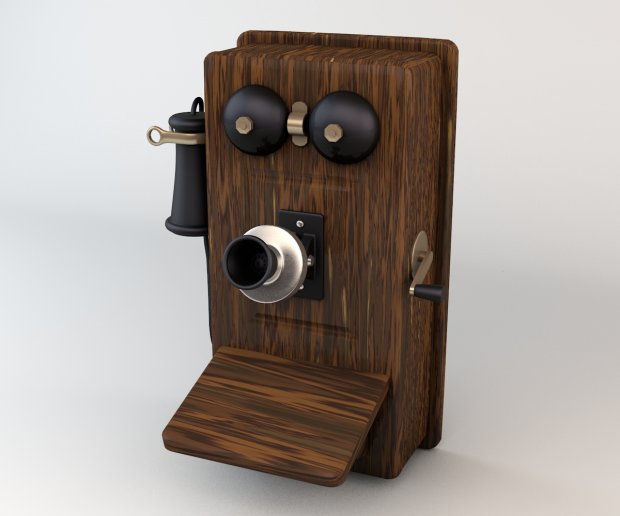 Telephone royalty-free 3d model - Preview no. 2