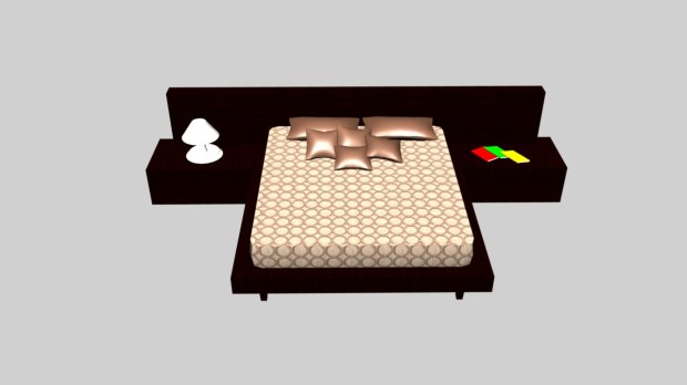 Bed royalty-free 3d model - Preview no. 1