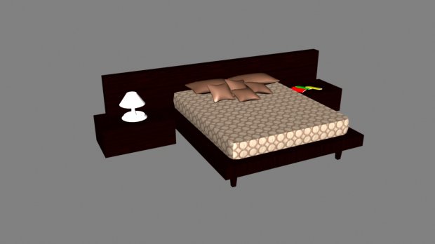 Bed royalty-free 3d model - Preview no. 2