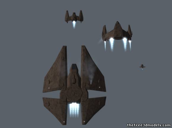 Hegemonia-Legions of iron Human warships royalty-free 3d model - Preview no. 4