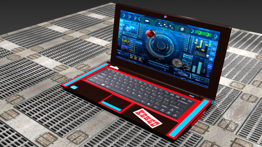 Note Book Computer Black Jack Low Poly Free 3D Model - .blend .fbx .obj ...