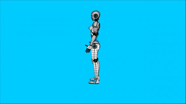 Sci-Fi Female Robot Rig royalty-free 3d model - Preview no. 5