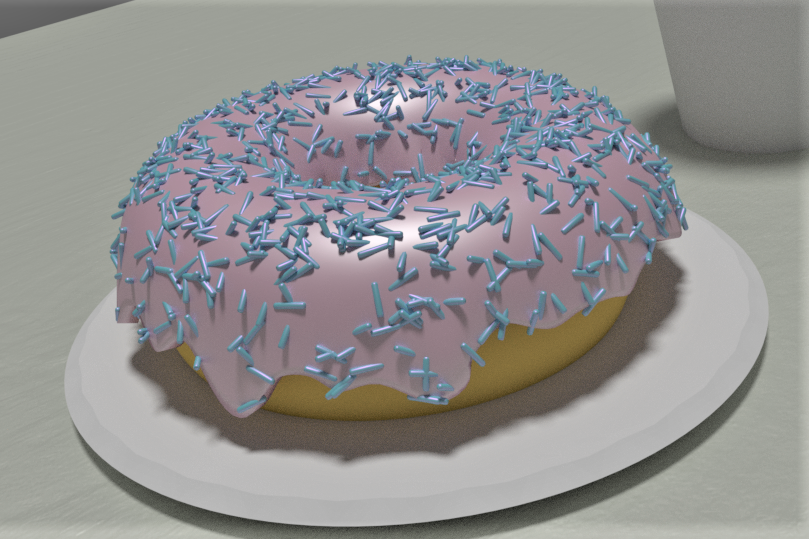 Donut with sprinkles Free 3D Model .blend Free3D