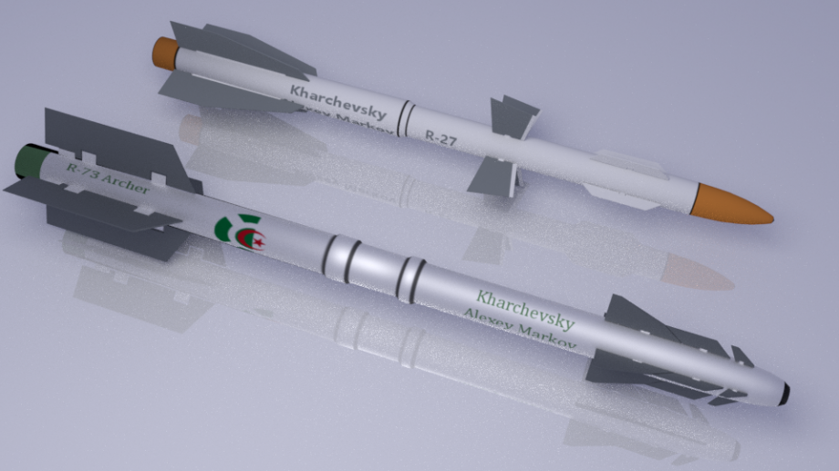 Missiles/Rockets : R27 and R73 Russians Free 3D Model - .blend - Free3D