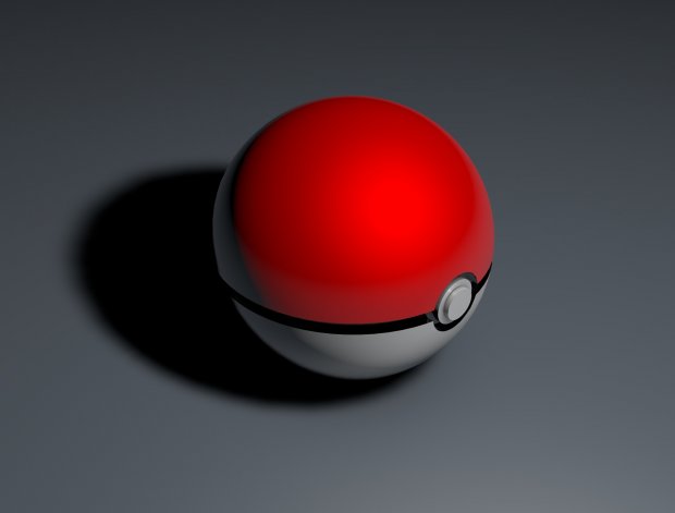 Pokeball royalty-free 3d model - Preview no. 1