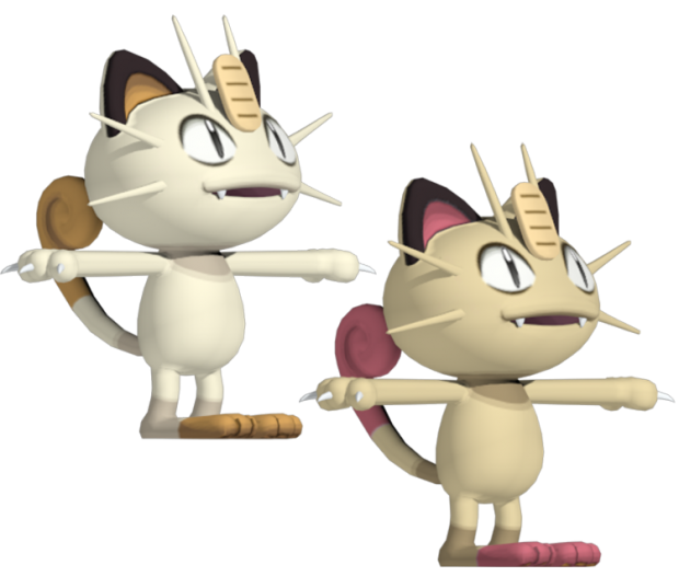 ポケモンチャンネル ナイスカード ニャース 3D ニャース（ポケットモンスター） 無料3Dモデル - .dae .fbx - Free3D