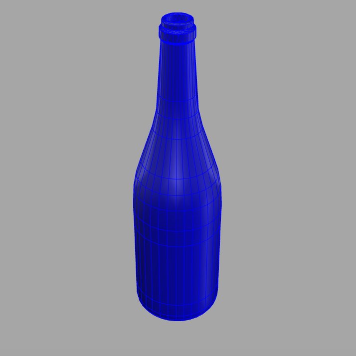 WINE BOTTLE royalty-free 3d model - Preview no. 4