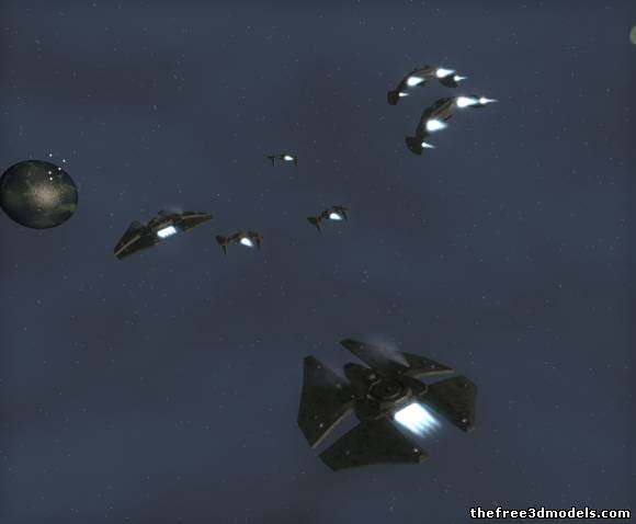 Hegemonia-Legions of iron Human warships royalty-free 3d model - Preview no. 3