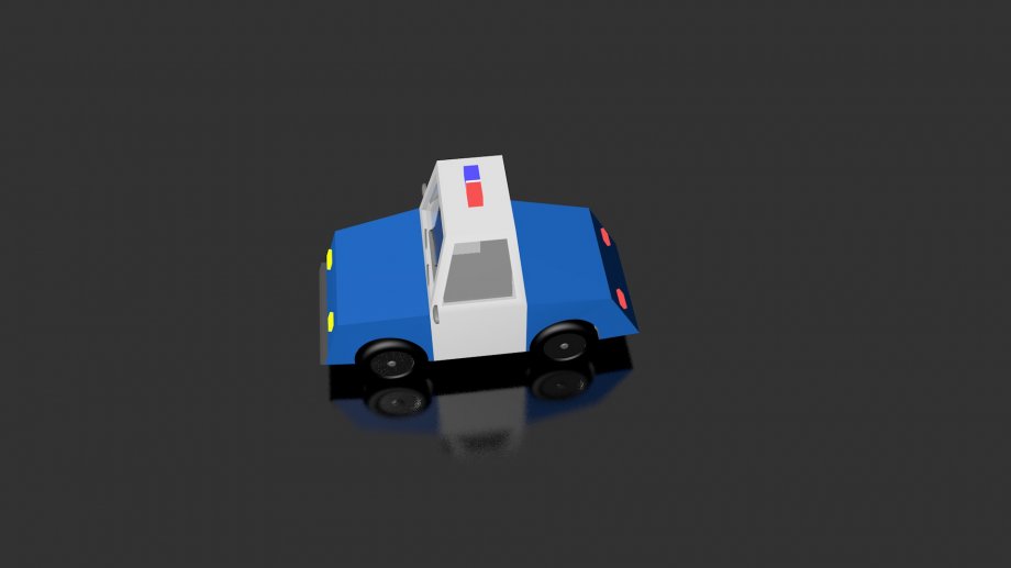 Voiture de police royalty-free 3d model - Preview no. 2