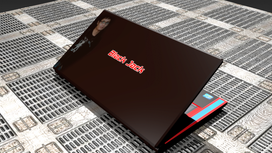 Note Book Computer Black Jack Low Poly Free 3D Model - .blend .fbx .obj ...