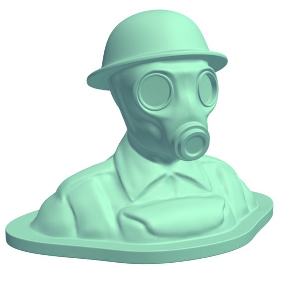 Bust WWIISolderGasMask V1 Free 3D Model - .obj .stl - Free3D