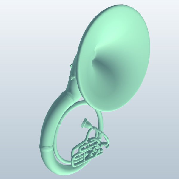 Sousaphone V1 Free 3D Model .obj .stl Free3D