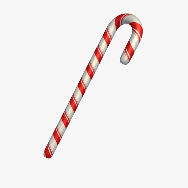 Candy cane v1 Free 3D Model .obj .stl Free3D