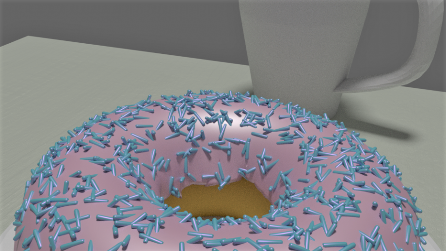 Donut with sprinkles Free 3D Model .blend Free3D