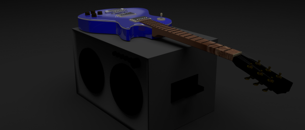 レスポールエレキギター 無料3Dモデル - .blend - Free3D