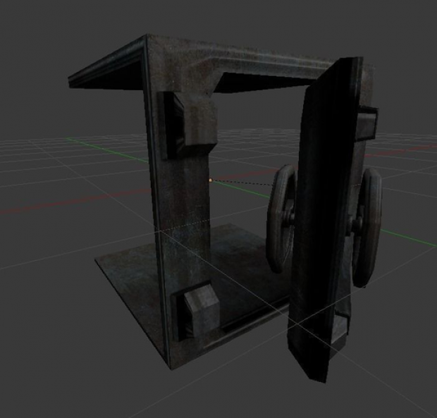 Massive Door Animation Free 3D Model .3ds .obj .dae .blend .fbx .bvh