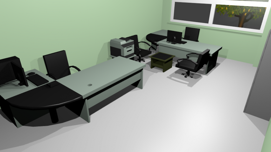 Lowpoly Office Free 3D Model .blend Free3D