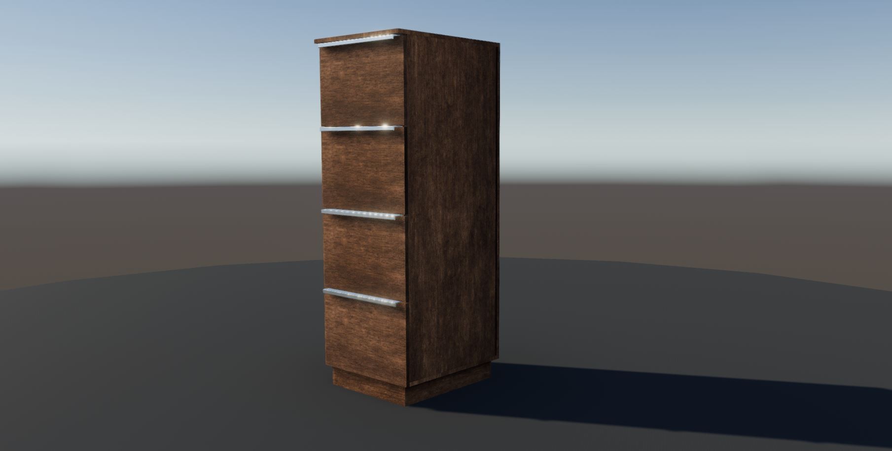 Tall Wooden Office Free 3D Model .c4d .fbx Free3D