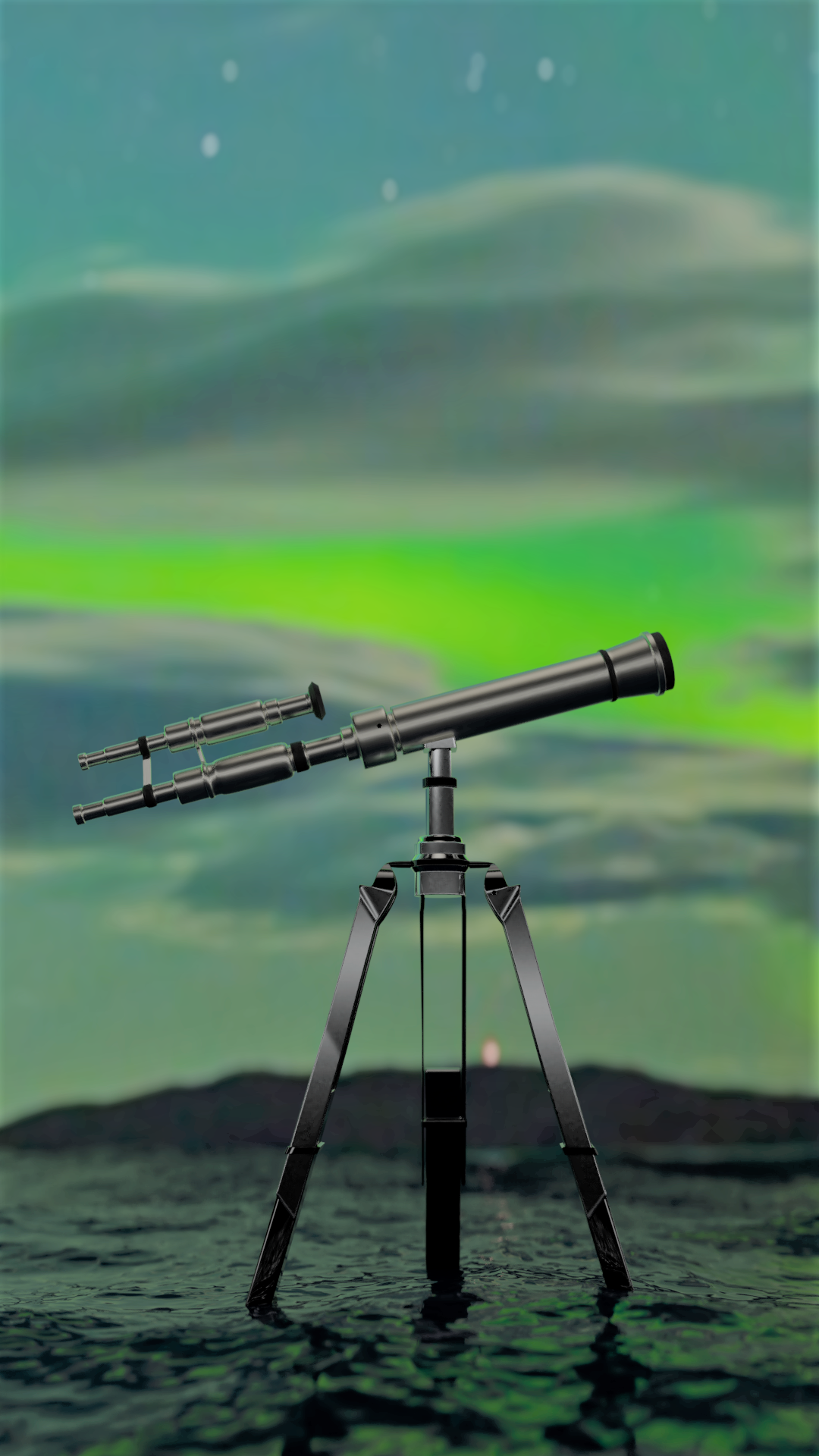 Realistic Telescope Free 3D Model .blend .obj Free3D