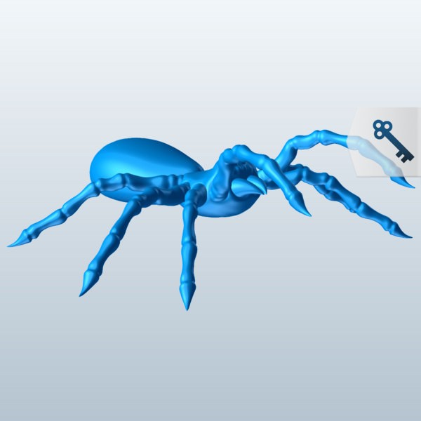Spider in defensive stance V1 Free 3D Model .obj .stl Free3D