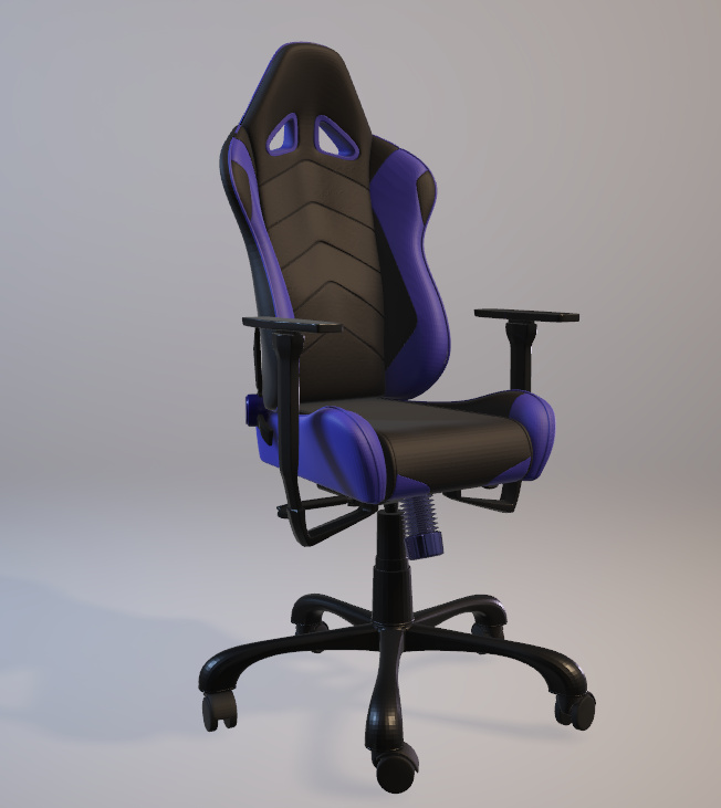 Gaming Chair Free 3D Model .glb Free3D