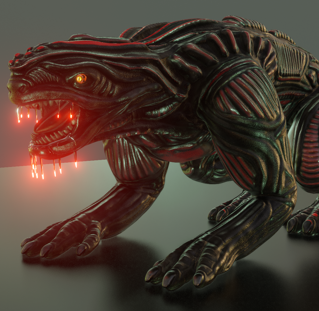 Actualización de Alien Animal en Blender2.8x Modelo 3D gratis .blend