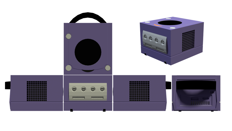 Nintendo Gamecube Free 3D Model .3ds .obj .blend .mtl Free3D
