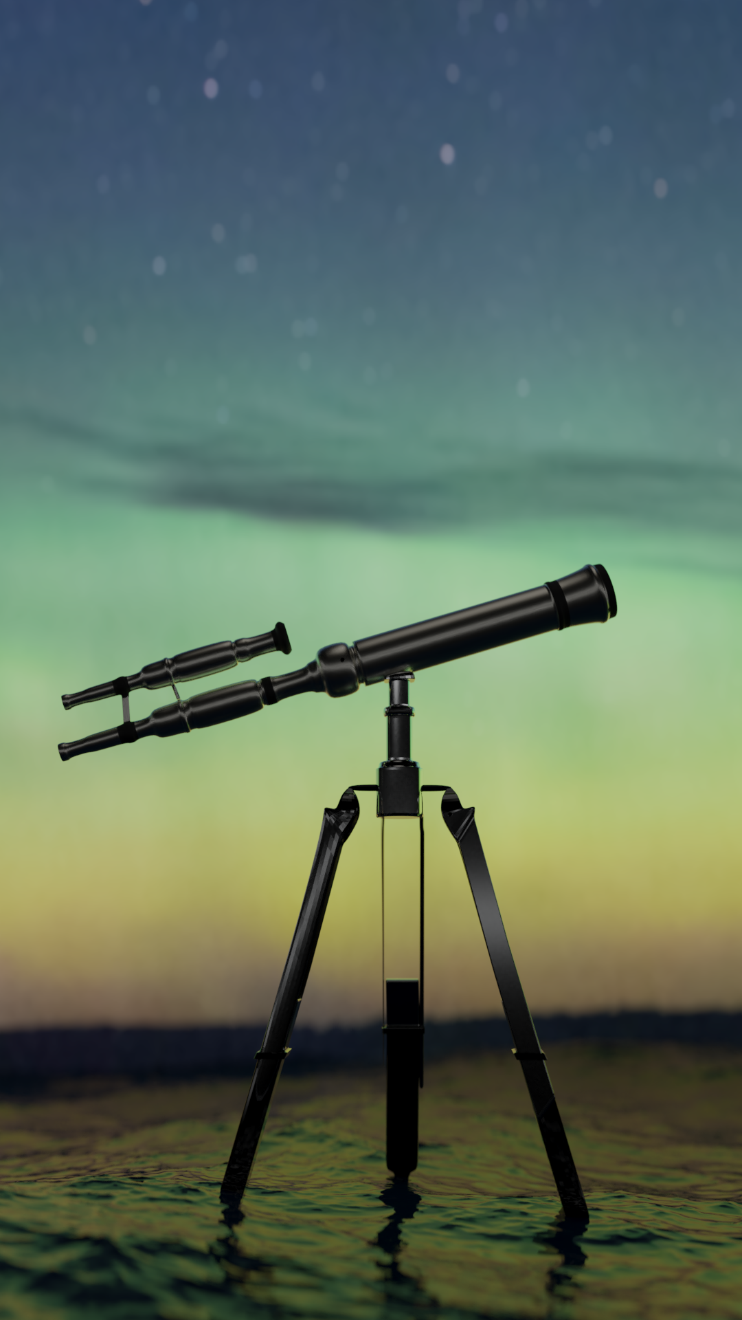 Realistic Telescope Free 3D Model .blend .obj Free3D
