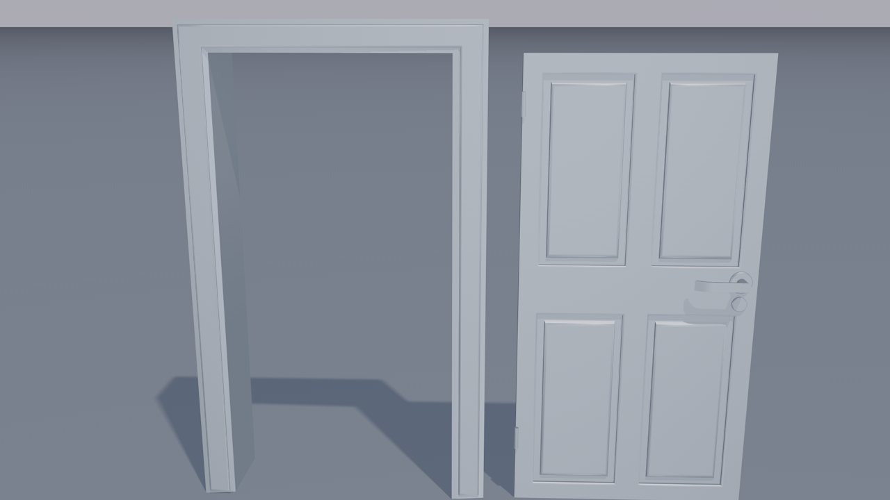 Animated door Free 3D Model .c4d .obj .fbx Free3D