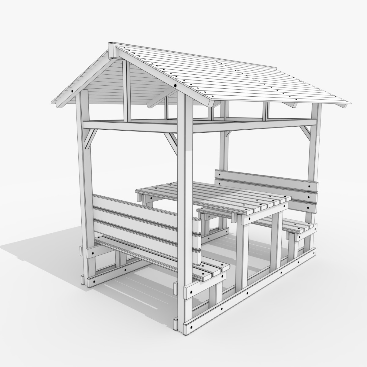 Garden Bench Free 3D Model .blend Free3D