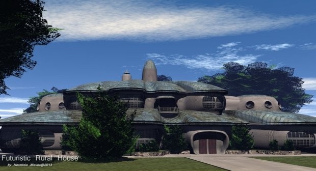 Futuristic Rural House Free 3D Model - .obj - Free3D