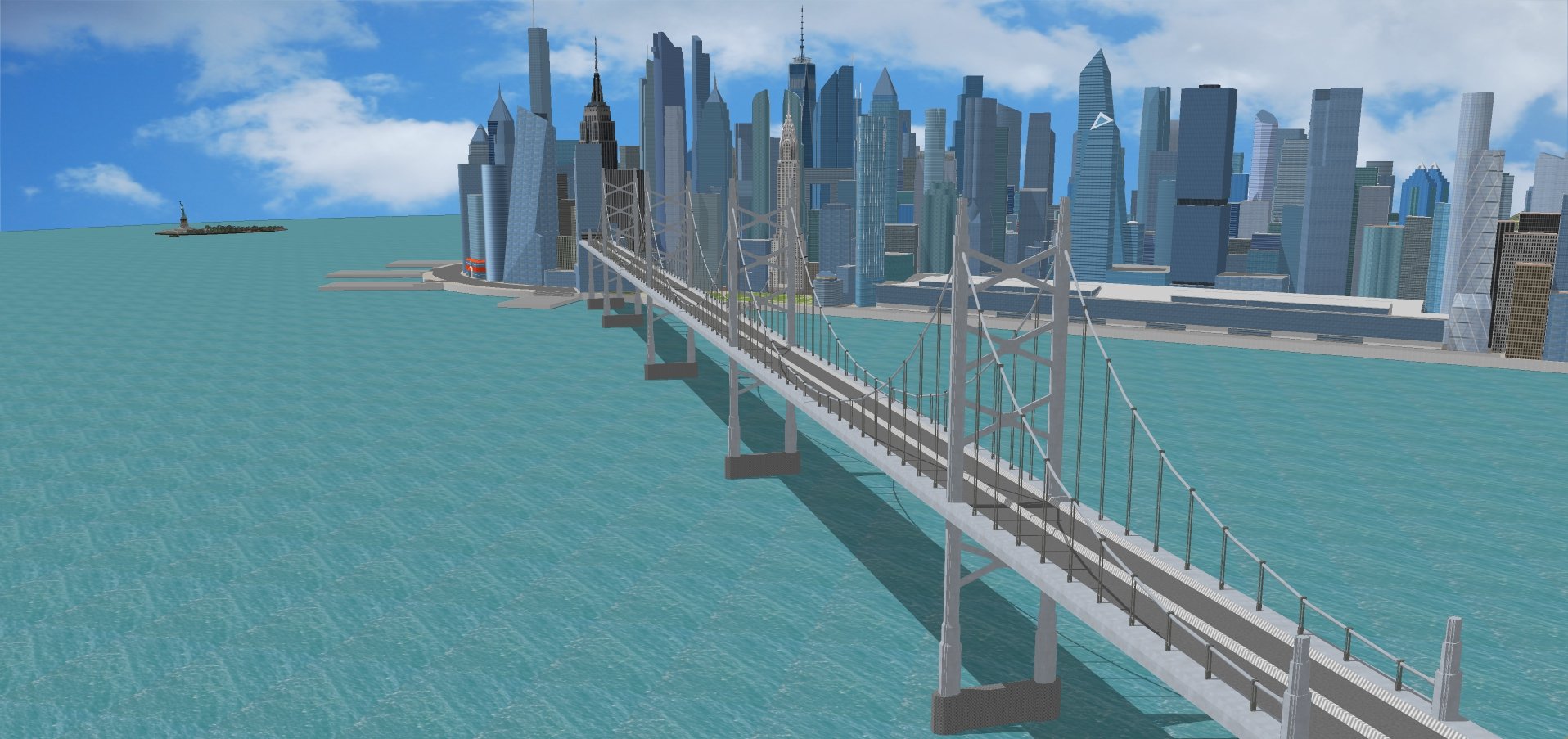 Castelia City Free 3D Model .3ds .obj .dae .fbx .mtl Free3D