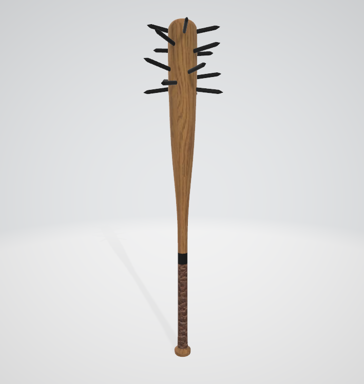 Spiked Baseball Bat Weapon Free 3D Model .fbx Free3D