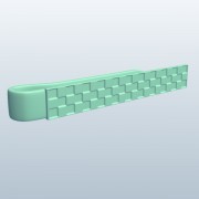Tie Clip Checkered Pattern v1 3d model