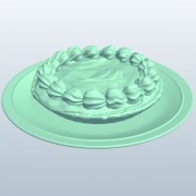 Chocolate Cream Pie Whole v1  3d model