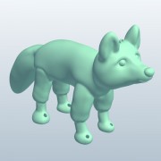 Marioneta zorro rojo v1 modelo 3d