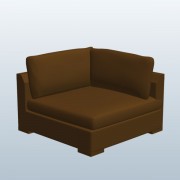 Contemporary Sectional Corner Mocha V1  3d model
