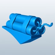  sticks of dynamite bound together v2  3d model
