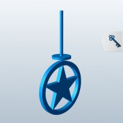 Звезда в круге v1 3d model