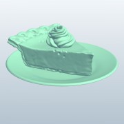 Pumpkin Pie Slice v1  3d model