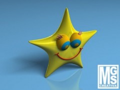 Улыбающаяся звезда 3d model