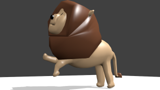 Rigged Cartoon Löwe 3d model