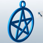 Викканская звезда в круге V1 3d model