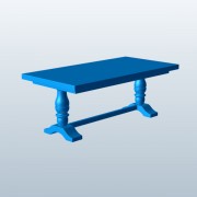 Trestle Table v1 3d model