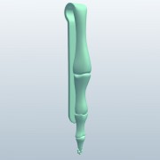 Tie Clip Finger Bone v2 3d model