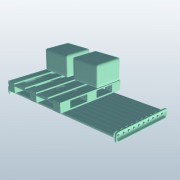 Pallet Skid Floor Conveyor v1  3d model