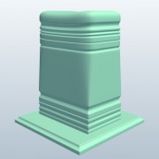 Rounded Rectangle with PatternsGrooves v1  3d model